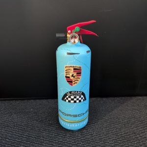 Extincteur inspiré Porsche bleu