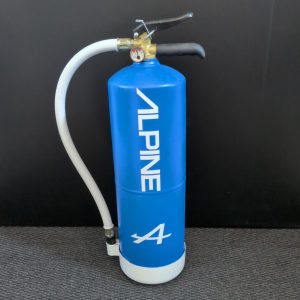 Extincteur inspiré Alpine